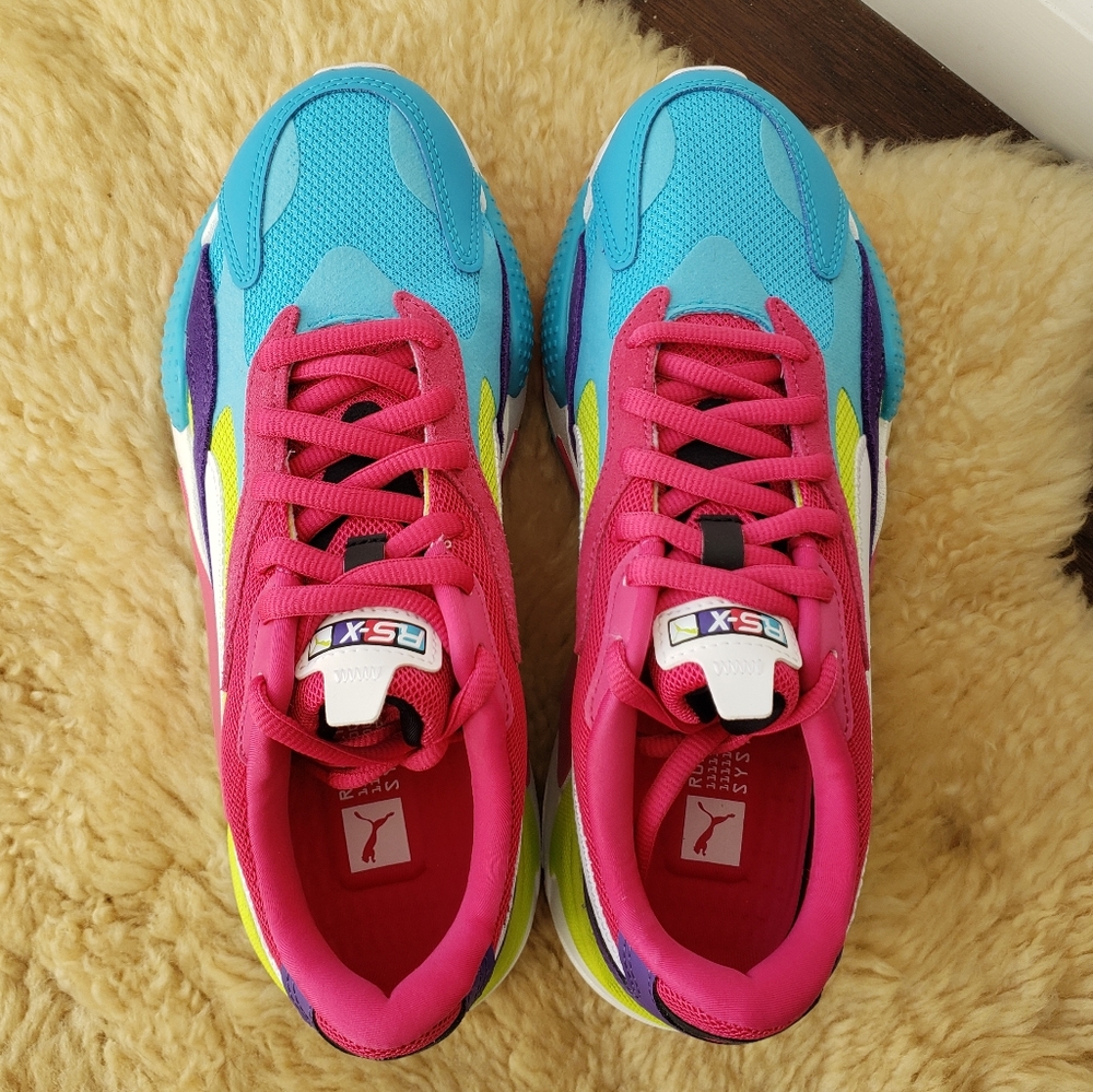 RS-X³ Puzzle Sneaker Beetroot Purple & Puma White - Picture 3 of 5